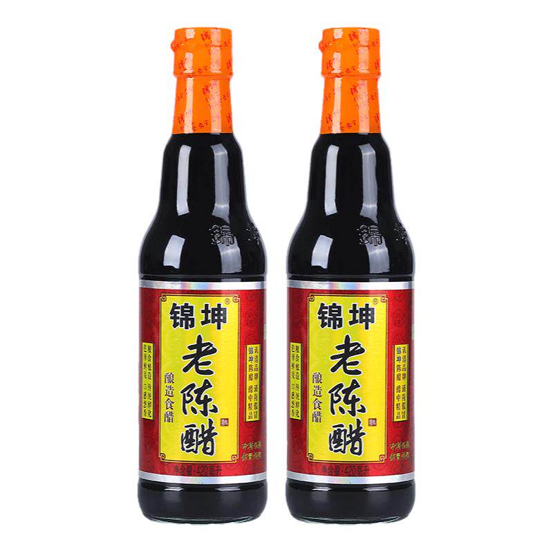 锦坤山西老陈醋4度瓶装420ml 饺子香凉拌醋固态发酵正宗酿造食醋