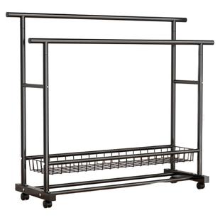 特粗双杆移动宿舍衣帽架特厚衣架落地立式家用卧室阳台挂衣架简约