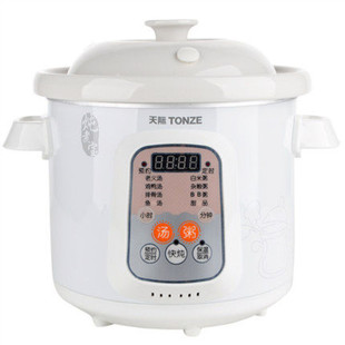 天际全自动电炖炖锅煮粥煲汤炖盅白瓷文火慢炖BB粥甜补品2L/3L/4L