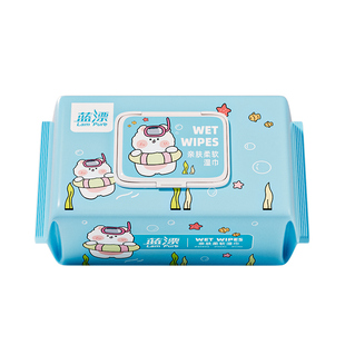 蓝漂80抽婴儿柔湿巾纸幼儿新生家用宝宝手口屁专用大湿纸巾实惠装