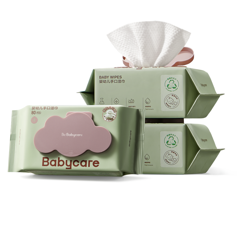 babycare婴幼儿湿纸巾加厚手口屁专用儿童家庭大包