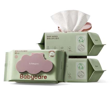babycare婴幼儿湿纸巾加厚手口屁专用儿童家庭大包
