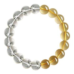 普陀山文创集玛瑙南美巴西开了7A黄水晶手串招财转运珠手链黄玉石