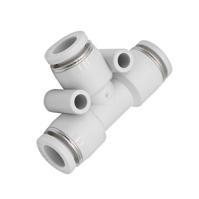 亚德客-原装正品-PE三通气管接头