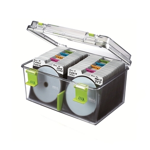 川介卡弗CD专辑收纳盒箱220片装大容量蓝光盘碟片PS4防潮防尘透明