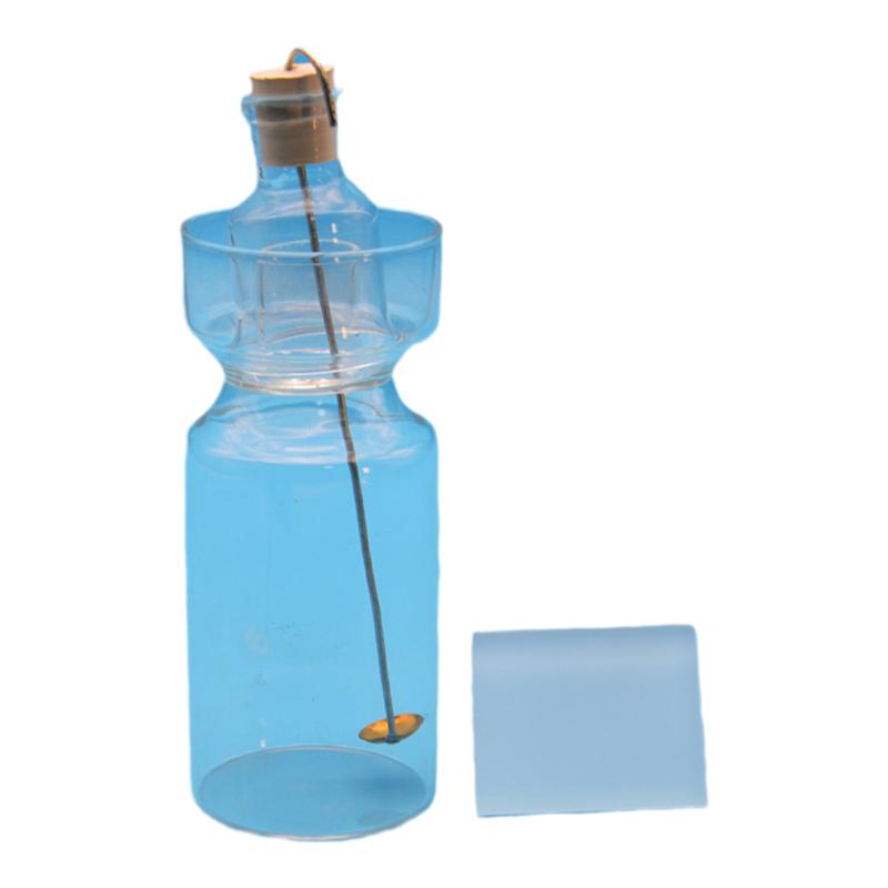 液封除毒气集气瓶 250ml 初中化学实验器材 中学教学仪器毒器瓶带密封毛玻片玻璃除毒瓶长颈安全瓶