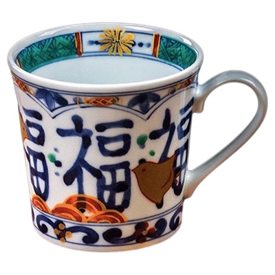 日本进口青花金龙古风金饭碗礼盒