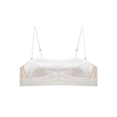 里性花茎真丝防滑抹胸可拆卸肩带