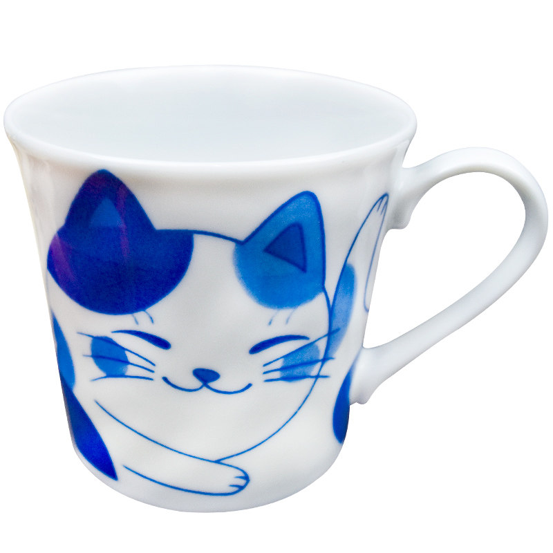 日本进口猫咪马克杯陶瓷水杯