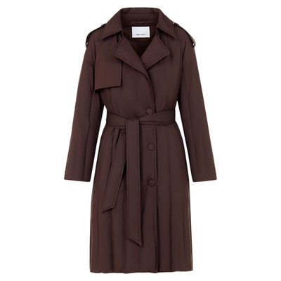 朗姿霍尔多巴吉白鹅绒长款翻领收腰羽绒服气质通勤2025年冬季新款