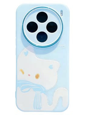 ins风小清新围巾小猫适用vivox200/x100pro手机壳新品高级感vivox200网红爆款手机套x90/x80硅胶防摔保护套女