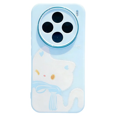 ins风小清新围巾小猫适用vivox200/x100pro手机壳新品高级感vivox200网红爆款手机套x90/x80硅胶防摔保护套女