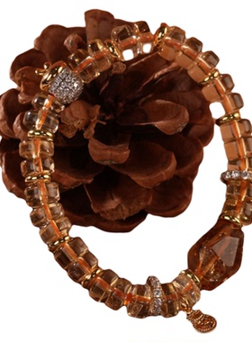 G XIAOXIAO 【松果福袋】气质高级感不规则黄色手链 F17S49