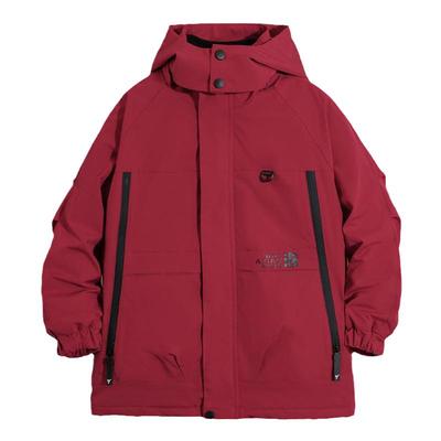 罗蒙男童羽绒服冬季红色拜年服