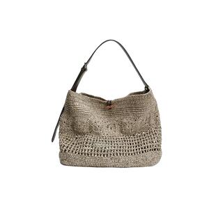 cotemp 25新款手工钩针手拎编织包腋下单肩包草编感沙滩包百搭