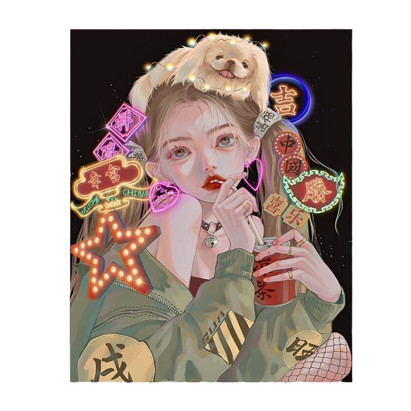 照片定制人物画像填充数字画礼物
