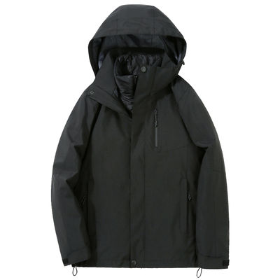 啄木鸟羽绒冲锋衣男女款三合一可拆卸外套冬季防风防水羽绒服定制