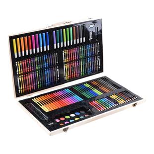 彩笔儿童可水洗画笔套装幼儿园24色水彩笔宝宝蜡笔画画工具全套小学生开学美术生绘画礼盒六一生日礼物画笔