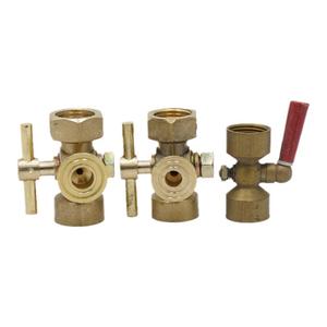 上海天川/压力表附件三通阀全铜压力表三通考克M20*1.5二通旋塞阀