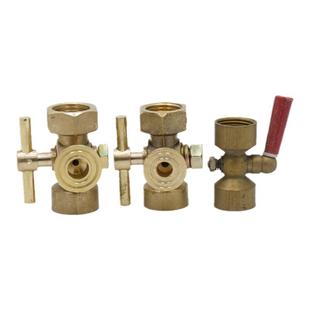 上海天川压力表三通旋塞阀全铜压力表三通考克M20*1.5不锈钢二通