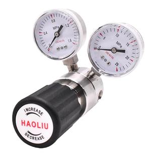 上海浩流316L不锈钢实验室氢气氮气氩气氧气减压阀钢瓶减压阀双表