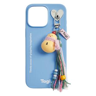 Tagi.葫芦福lulu花生花sir串珠流苏挂件保护壳磁吸可爱防摔液态硅iPhone16pm