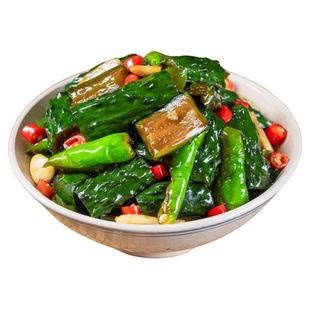 香辣腌青椒黄瓜农家手工新鲜腌制脆辣黄瓜块酱黄瓜咸菜酱菜下饭菜