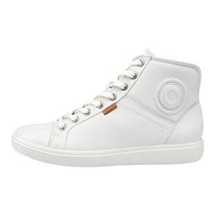 ECCO爱步女鞋秋冬舒适运动鞋高帮休闲小白鞋 柔酷7号430023现货