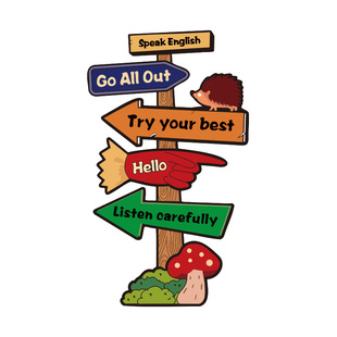 英语教室布置装饰幼儿园环创双语学校英文辅导培训机构文化墙贴画