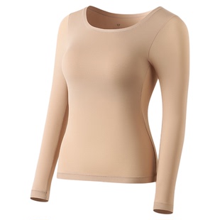 娅美乐保暖上衣女士内衣超薄秋冬防寒神器山茶花玻尿酸美肤肌底衣