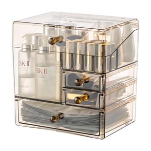 网红化妆品收纳盒防尘大容量桌面亚克力宿舍梳妆台护肤品置物架