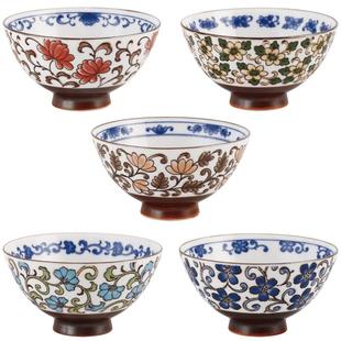 陶趣居千代源碗日本进口套碗套装日式陶瓷饭碗家用高脚碗小碗汤碗