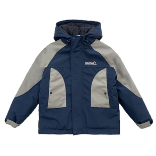 JUSTIN童装中大童连帽冲锋棉衣男童山系拼色户外sorona保暖加厚