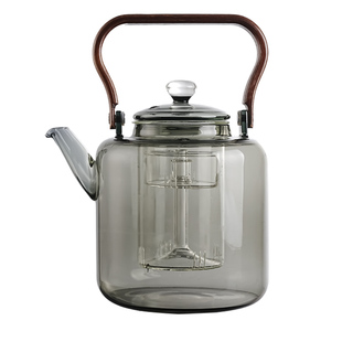 耐高温全玻璃煮茶壶大容量2升蒸煮两用提梁壶2025新款电陶炉专用