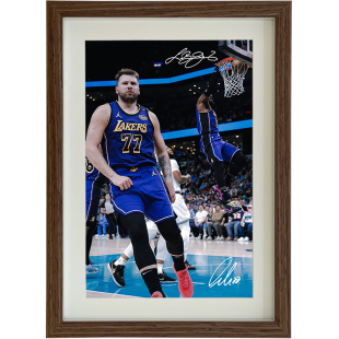 湖人詹姆斯东契奇相框挂画摆台装饰画NBA球星海报照片篮球迷礼物