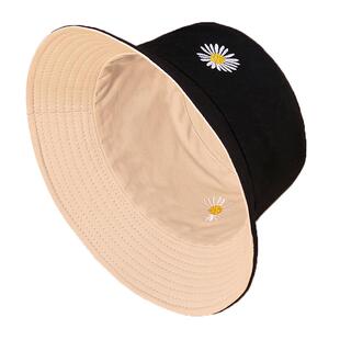 双面渔夫帽女夏四季款小头围帽子男遮阳帽防晒时尚洋气太阳帽纯棉