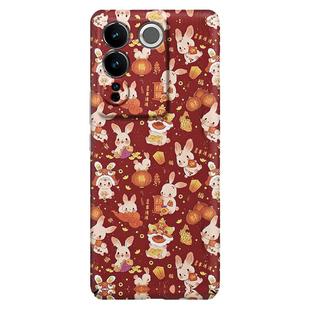 兔年新款适用vivoS16Pro手机壳S15e喜庆贺岁兔子防摔硬壳S12Pro个性S10创意S9夜光S7超薄S16E亲肤全包保护套