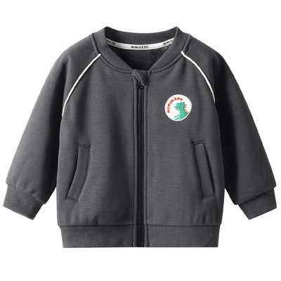 男童外套一体绒卫衣宝宝秋冬加绒