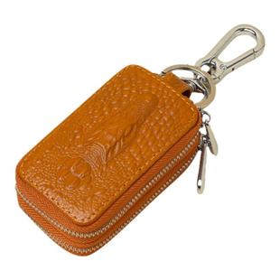 高档鳄鱼纹钥匙包男女士锁匙通用真皮正品汽车拉链遥控包潮流新款