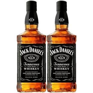 御玖轩  杰克丹尼威士忌  JackDaniel`s 美国进口洋酒 双瓶礼盒装