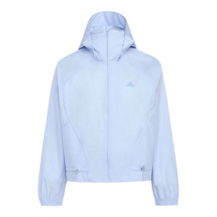 Adidas阿迪达斯女子外套户外防晒皮肤衣26春夏速干连帽夹克KH2711