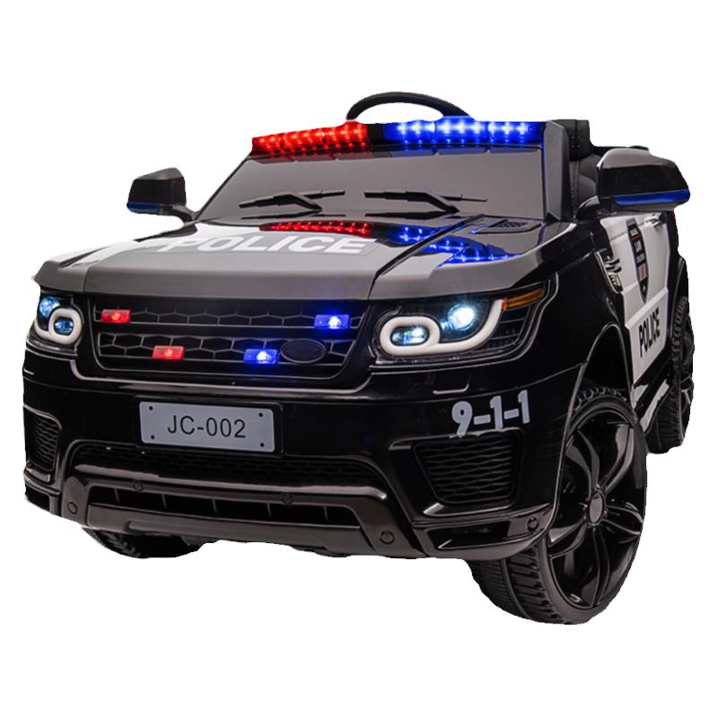 儿童电动车四轮警车男女小孩带遥控玩具车可坐人宝宝童车四驱汽车