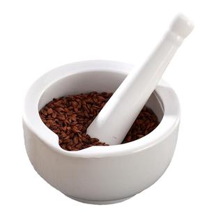 研钵陶瓷 高强度瓷质捣药罐乳钵大号研药碗 捣碎 研磨 家用研磨器