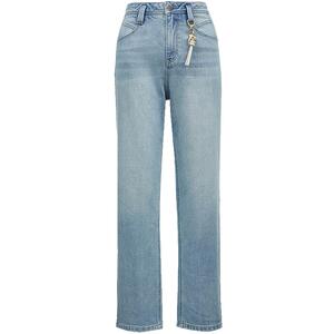 ONLY简约高腰九分锥形裤牛仔裤