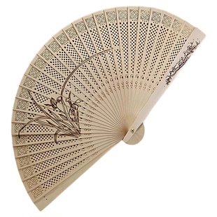 香扇藏春舞蹈扇子古风手工香木折扇国风古典舞跳舞表演出专用道具