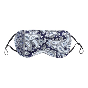 真丝丝巾眼罩礼盒男生实用礼物送男朋友蓝色桑蚕丝腰果花小方巾男