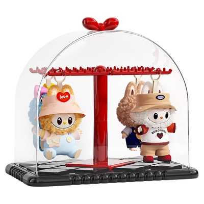 拉布布挂件展示盒透明labubu收纳