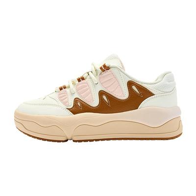 乔丹新款奶盖鞋板鞋2025冬季女款复古厚底鞋增高运动休闲鞋面包鞋