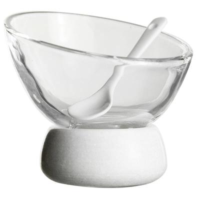 玻璃家用水果沙拉甜品碗底座