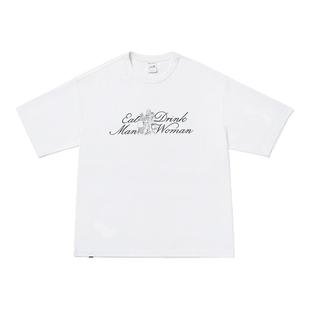 SUPERTOFU饮食男女手绘融合字体 250g新疆长绒棉短袖T恤 SS25